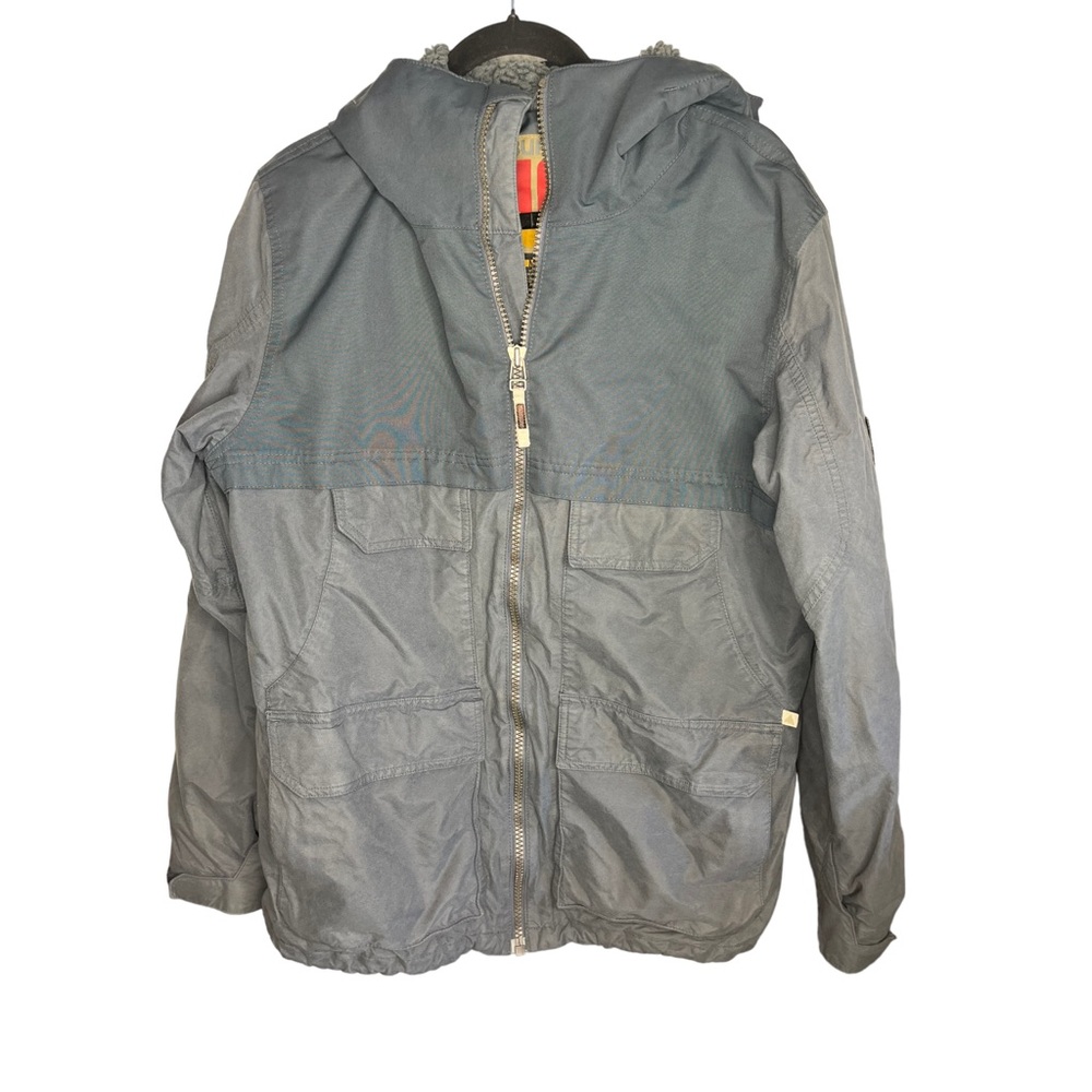 Burton Men’s Sz Medium Grey Insulated Hooded Waterproof Snowboarding Jacket